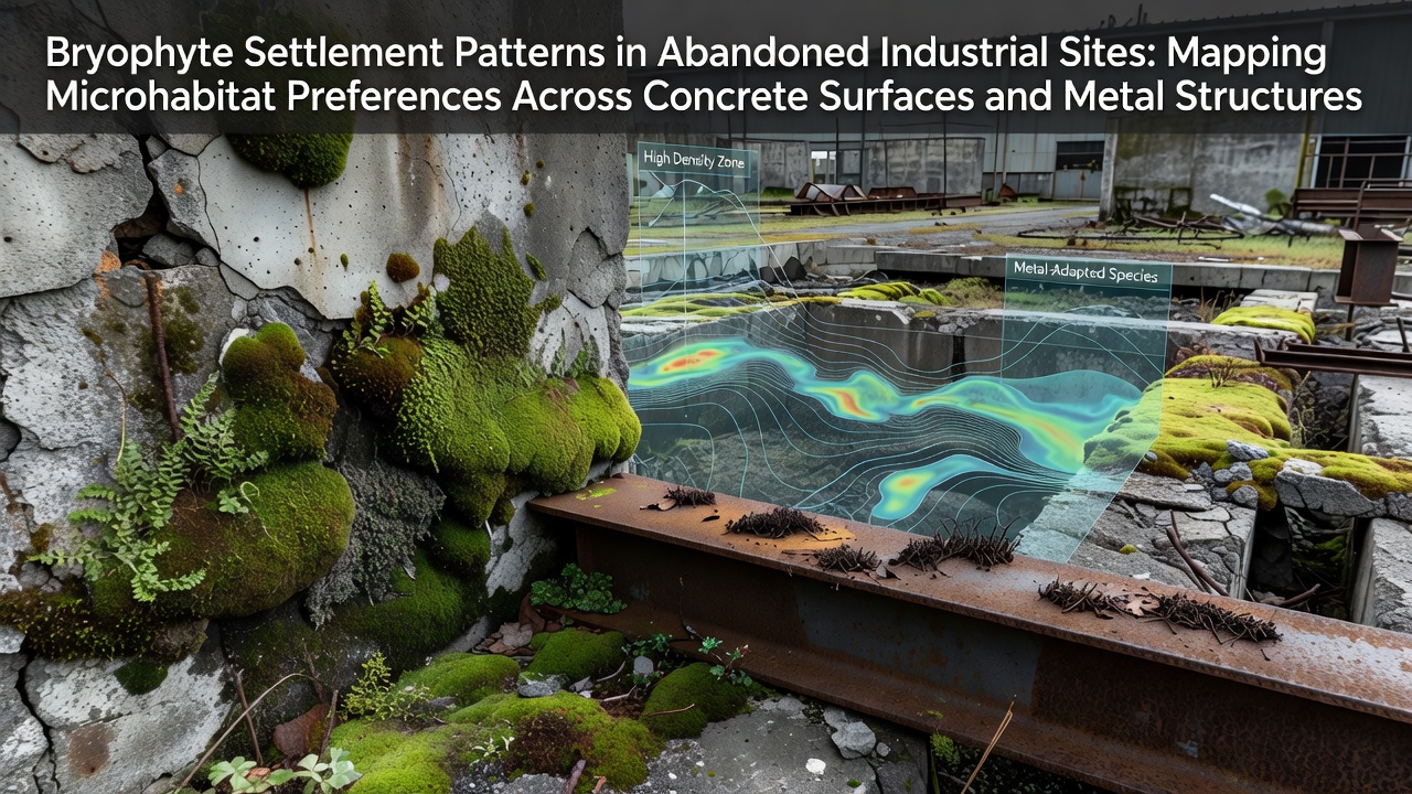 Bryophyte Settlement Patterns in Abandoned Industrial Sites: Mapping Microhabitat Preferences Across Concrete Surfaces and Metal Structures