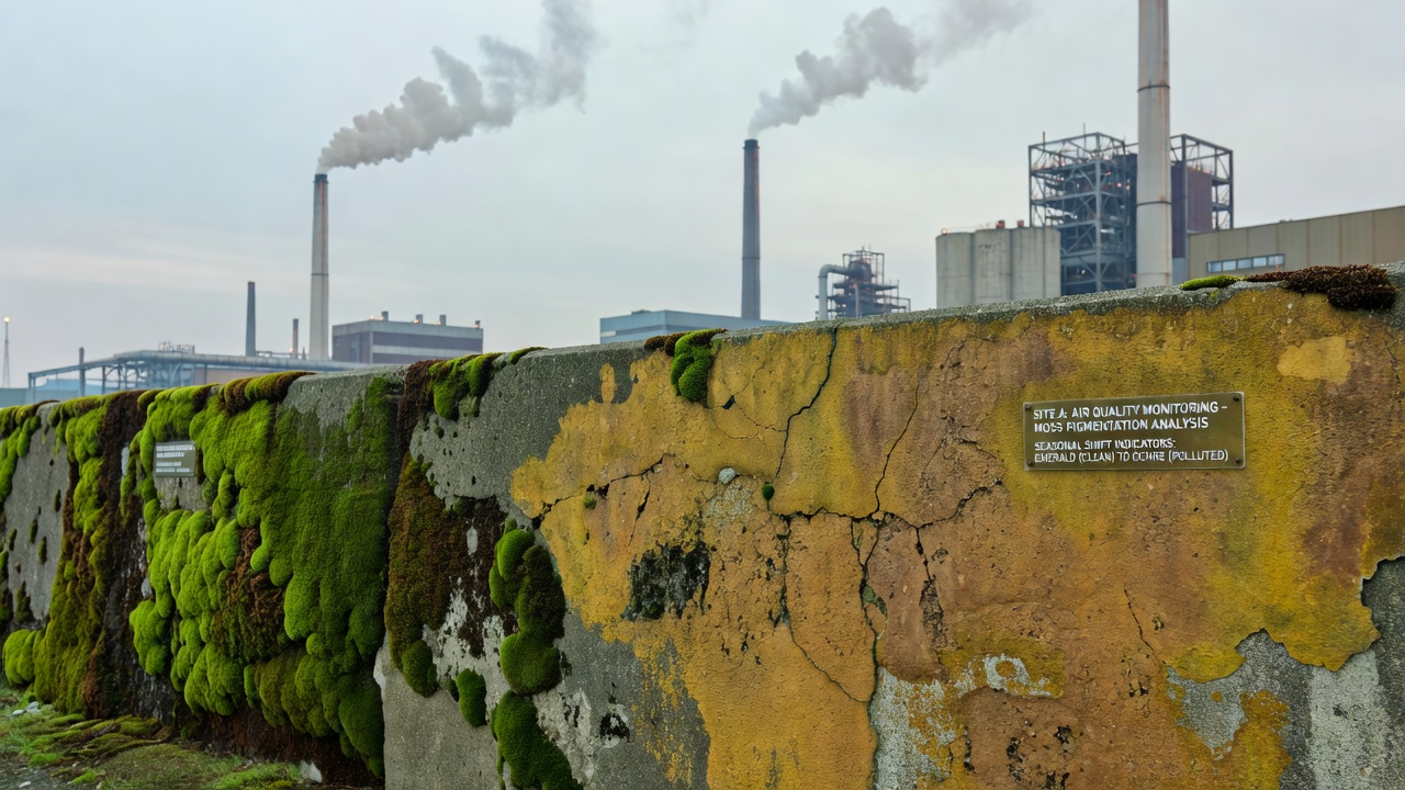 Seasonal Shifts in Moss Pigmentation as Indicators of Air Quality Changes Near Industrial Zones